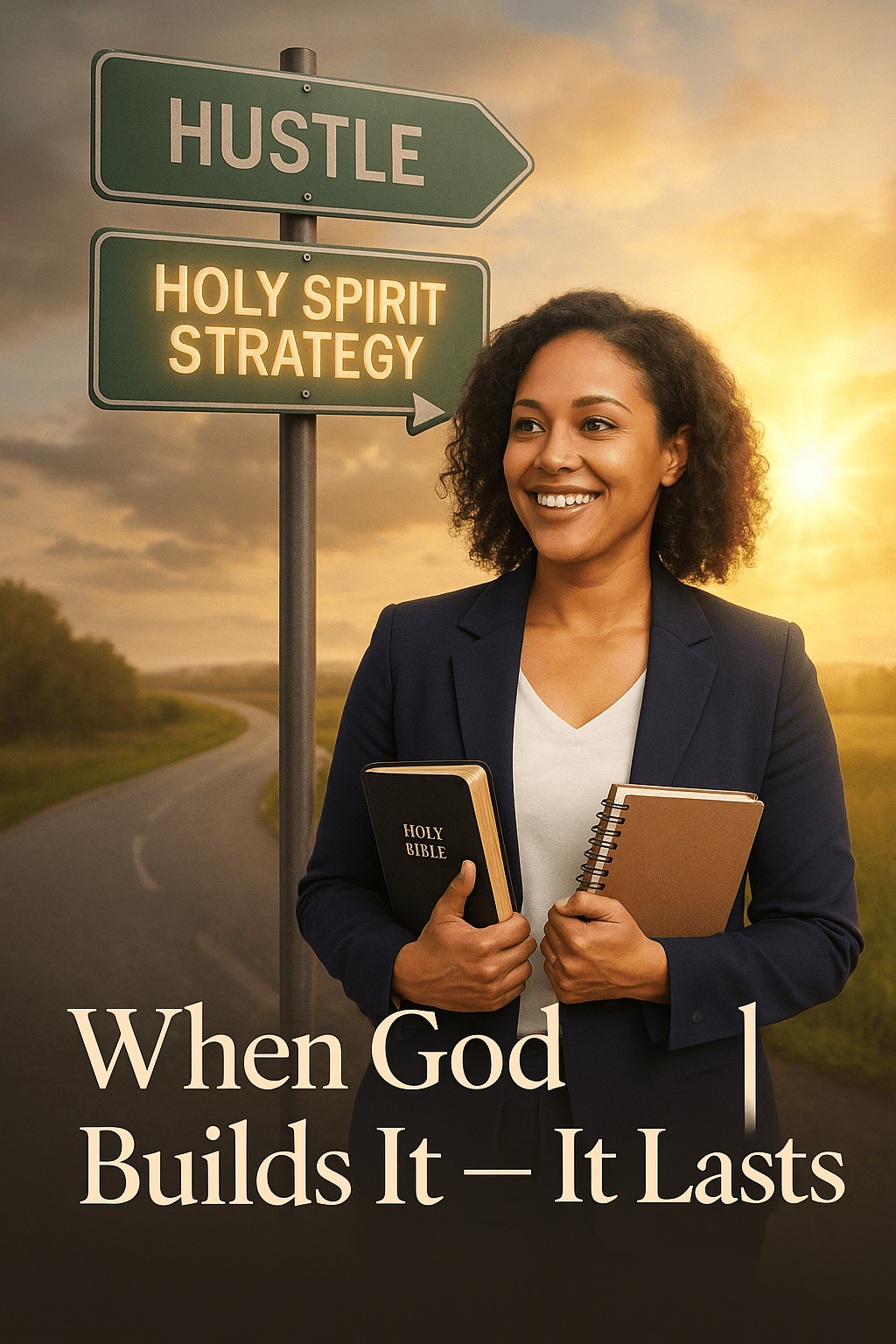 Christian entrepreneur stepping out in faith, choosing Holy Spirit strategy over hustle.